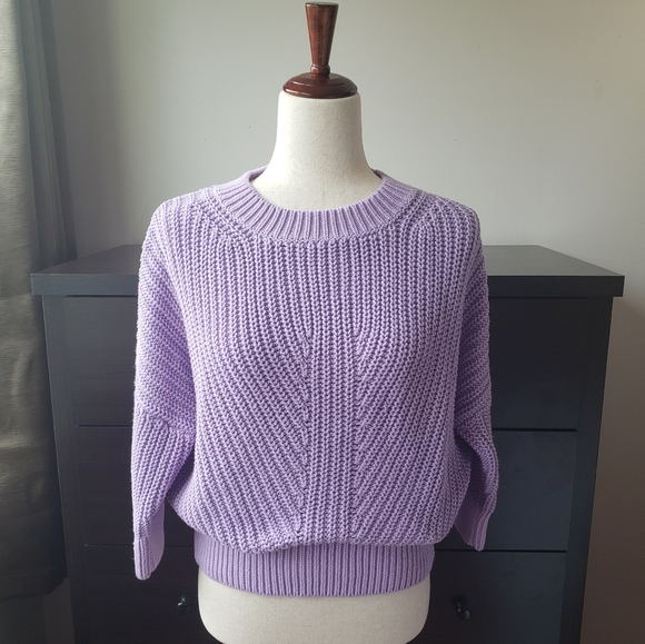 Banana Republic Sweaters - Banana Republic Cotton Sweater Purple Rose Small